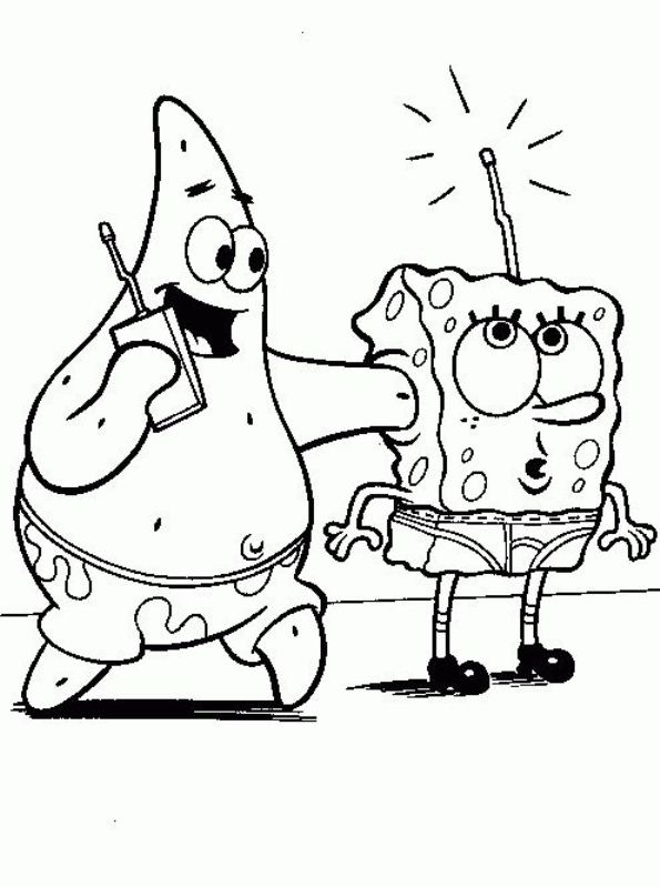 Plansa de colorat cu Spongebob 30 43